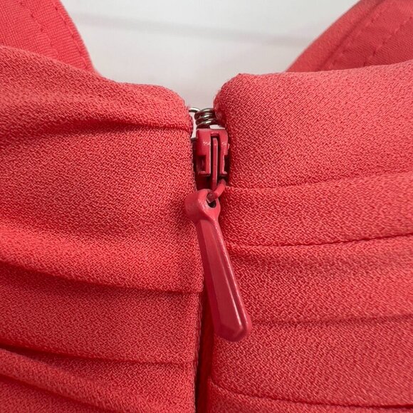 Badgley Mischka Coral Strapless Evening Gown Size 6 - Picture 7 of 14